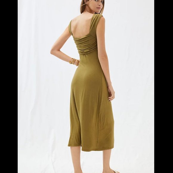 NWT Anthropologie Tie Front Midi Dress - Picture 2 of 4